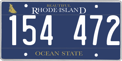 RI license plate 154472