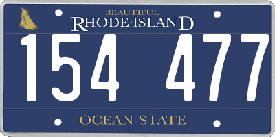 RI license plate 154477
