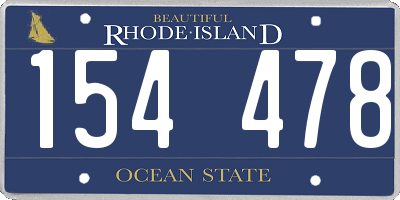 RI license plate 154478