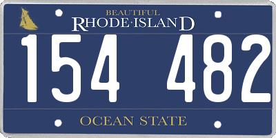 RI license plate 154482