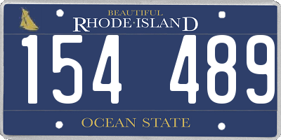 RI license plate 154489