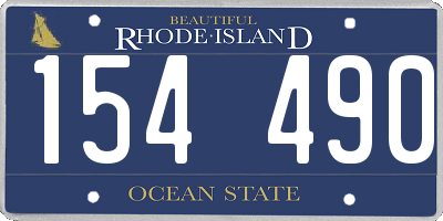 RI license plate 154490