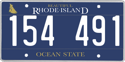 RI license plate 154491