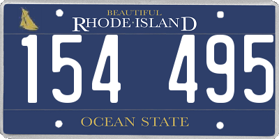 RI license plate 154495