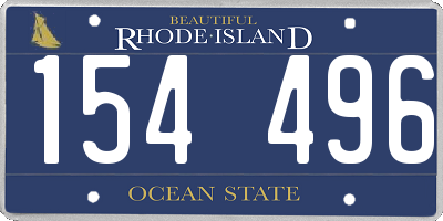 RI license plate 154496