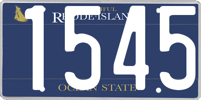 RI license plate 1545