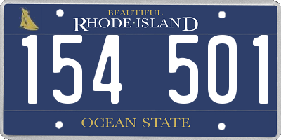 RI license plate 154501
