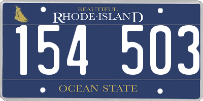 RI license plate 154503