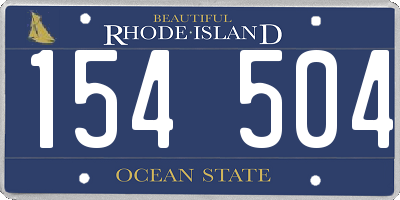 RI license plate 154504