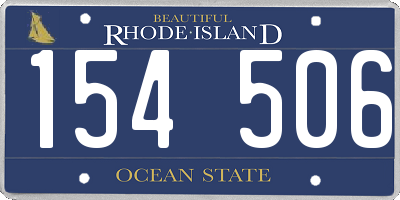 RI license plate 154506
