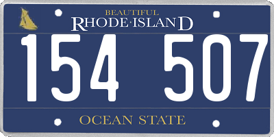 RI license plate 154507