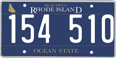 RI license plate 154510