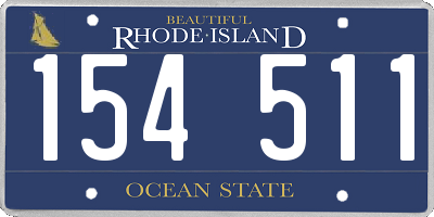 RI license plate 154511