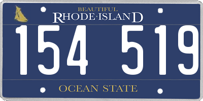 RI license plate 154519