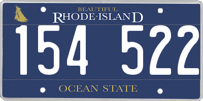 RI license plate 154522