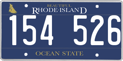 RI license plate 154526