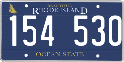 RI license plate 154530