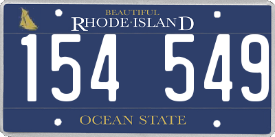 RI license plate 154549