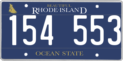 RI license plate 154553