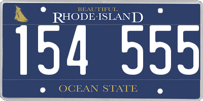 RI license plate 154555