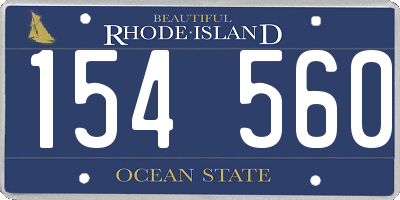 RI license plate 154560