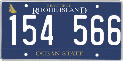 RI license plate 154566