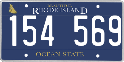 RI license plate 154569