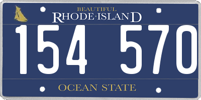 RI license plate 154570