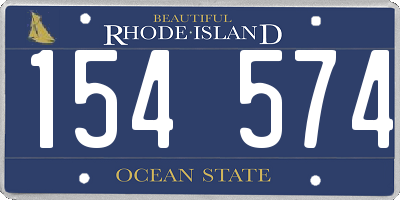 RI license plate 154574