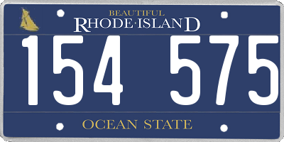 RI license plate 154575