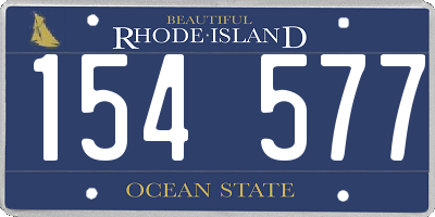 RI license plate 154577