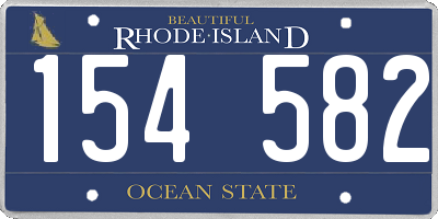 RI license plate 154582