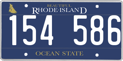 RI license plate 154586
