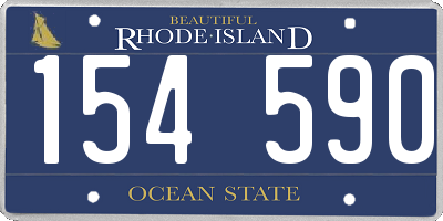 RI license plate 154590