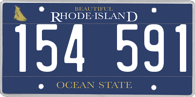 RI license plate 154591