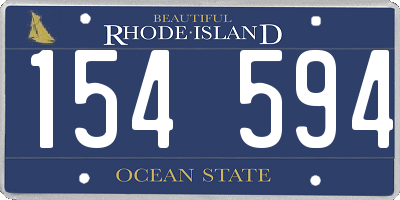 RI license plate 154594