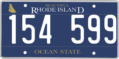 RI license plate 154599