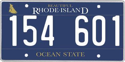 RI license plate 154601