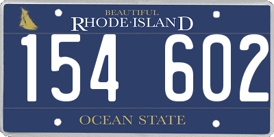RI license plate 154602