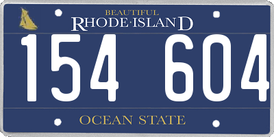 RI license plate 154604