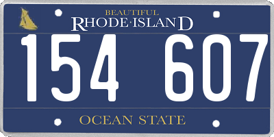 RI license plate 154607