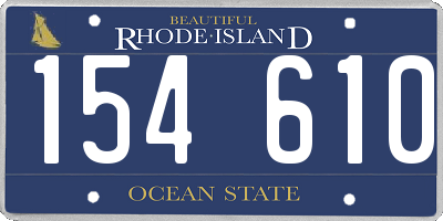 RI license plate 154610