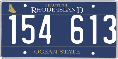 RI license plate 154613