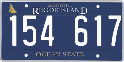 RI license plate 154617