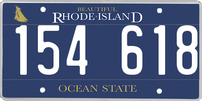 RI license plate 154618