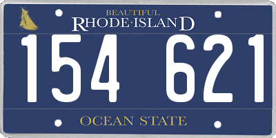 RI license plate 154621