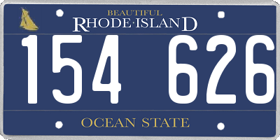 RI license plate 154626