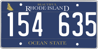 RI license plate 154635
