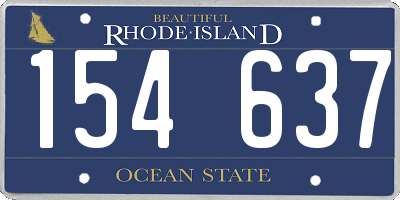 RI license plate 154637