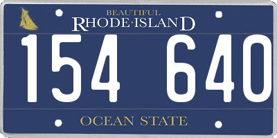 RI license plate 154640